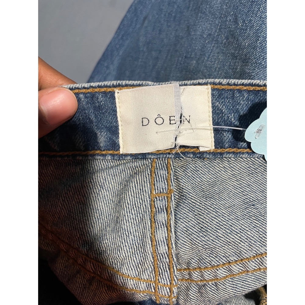 DOEN High Rise Straight Leg Jeans 25 Blue Good Organic Cotton - Picture 6 of 7